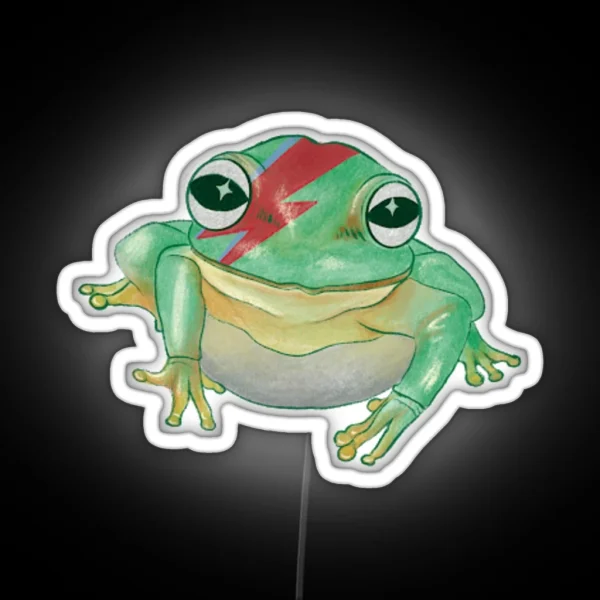 David Bowie Frog RGB Neon Sign
