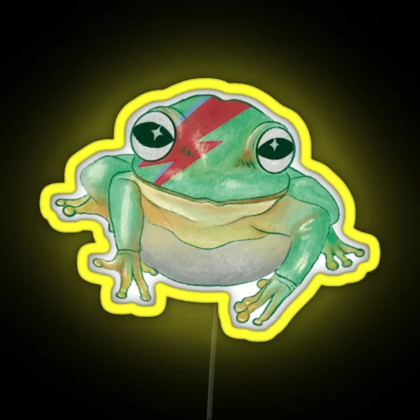 David Bowie Frog RGB Neon Sign