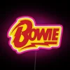 David Bowie Inspired Vibrant Color Changing RGB Neon Light Art Sign