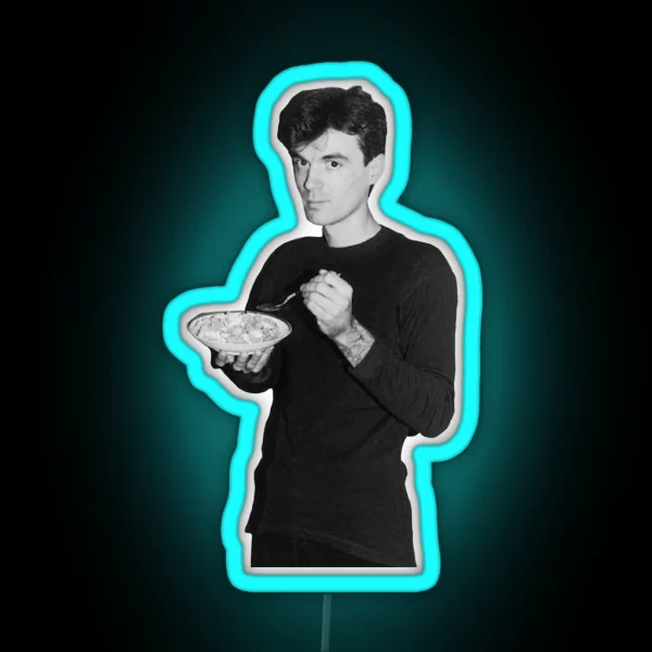 David Byrne Talking Heads Bandw Transparent RGB Neon Sign