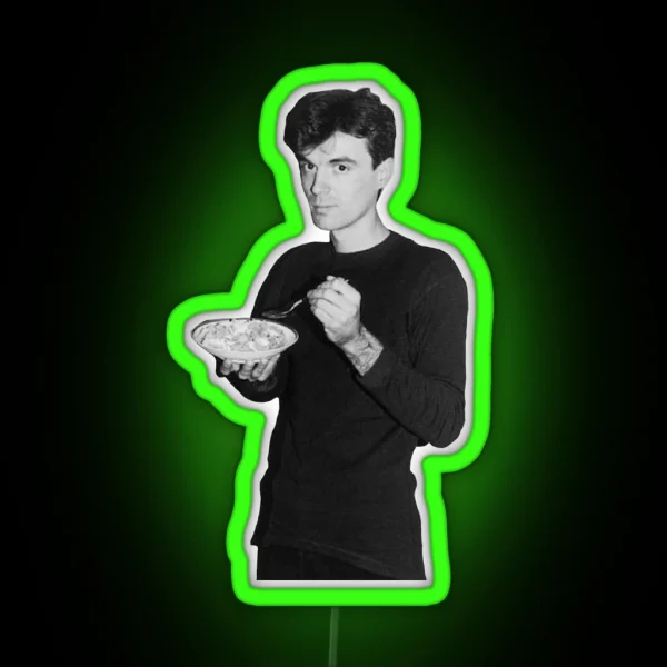David Byrne Talking Heads Bandw Transparent RGB Neon Sign