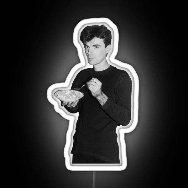 David Byrne Talking Heads Bandw Transparent RGB Neon Sign