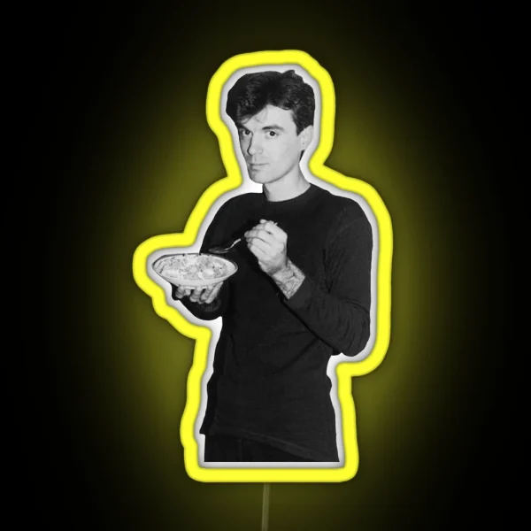 David Byrne Talking Heads Bandw Transparent RGB Neon Sign