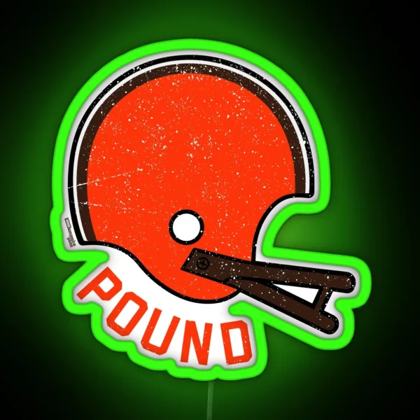 Dawg Pound Damgoodgame Cleveland Lid Graphic RGB Neon Sign