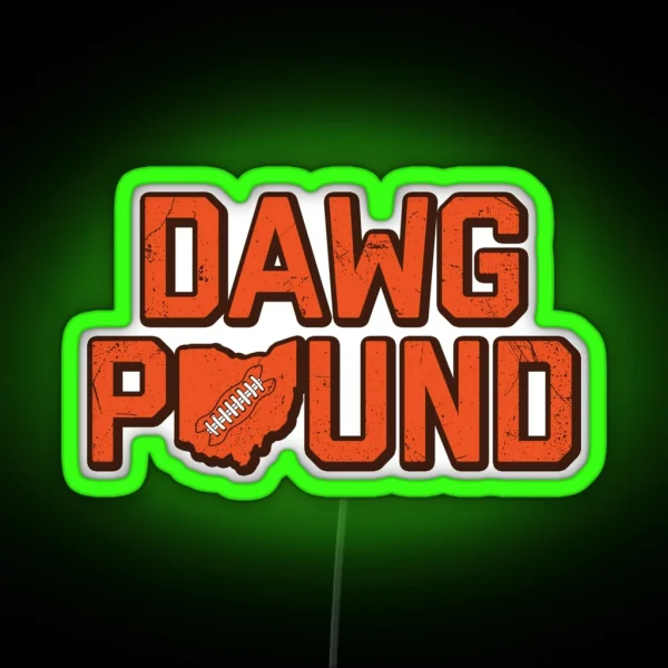 Dawg Pound White RGB Neon Sign