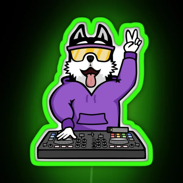 Dawgs DJ RGB Neon Sign
