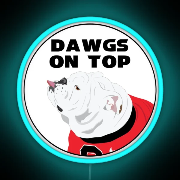 DAWGS ON TOP RGB Neon Sign
