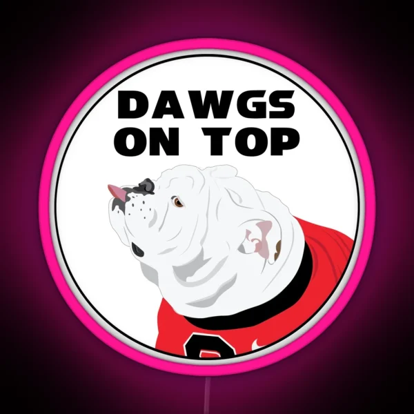 DAWGS ON TOP RGB Neon Sign