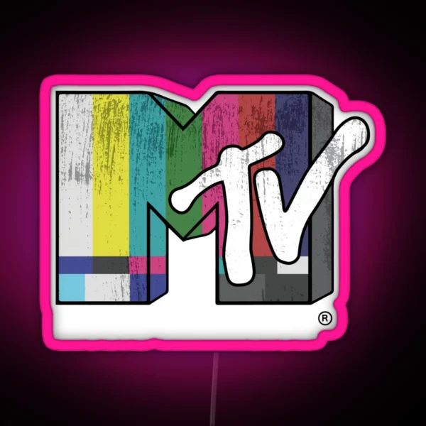 Day Gift MTV Retro Signal RGB Neon Sign