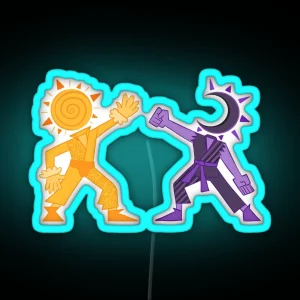 Dayman V Nightman RGB Neon Sign