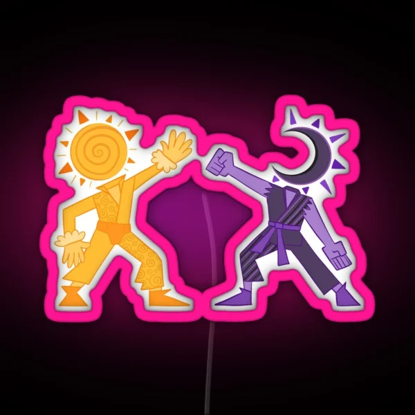 Dayman V Nightman RGB Neon Sign