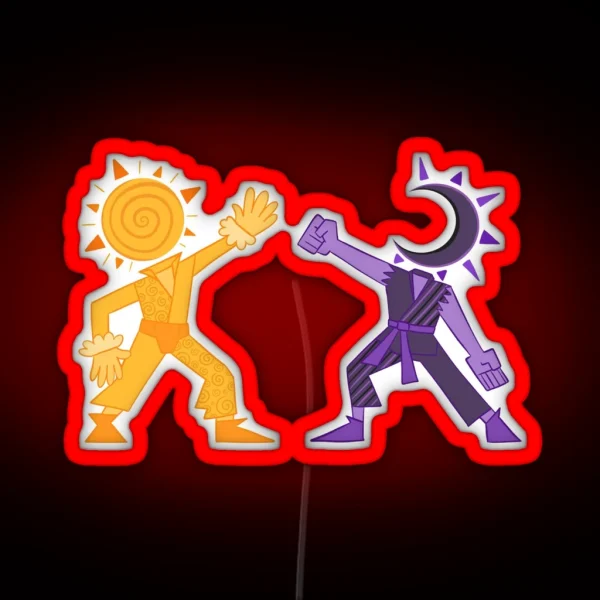 Dayman V Nightman RGB Neon Sign