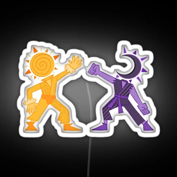 Dayman V Nightman RGB Neon Sign