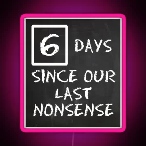 Days Since Our Last Nonsense RGB Neon Sign