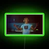Classic Dazed and Confused music inspired multicolor neon art decor.