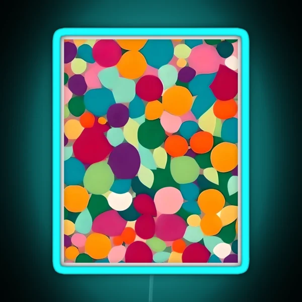 Dazzling Kaleidoscope A Colorful Pattern RGB Neon Sign