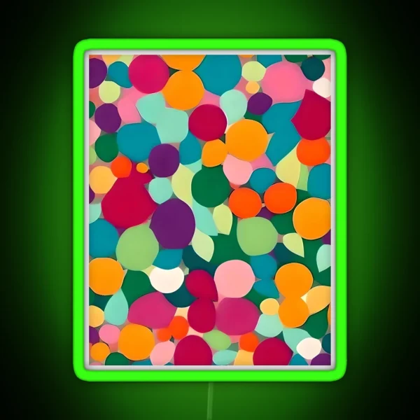Dazzling Kaleidoscope A Colorful Pattern RGB Neon Sign