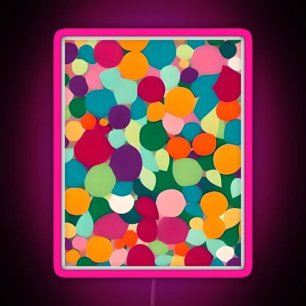 Dazzling Kaleidoscope A Colorful Pattern RGB Neon Sign