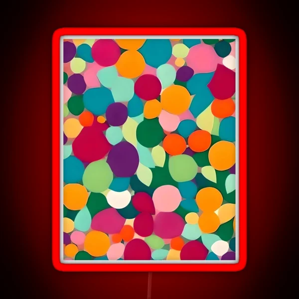 Dazzling Kaleidoscope A Colorful Pattern RGB Neon Sign