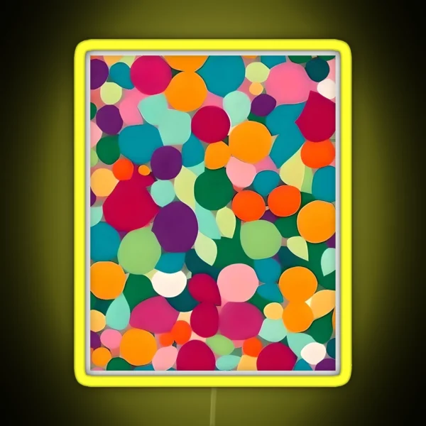 Dazzling Kaleidoscope A Colorful Pattern RGB Neon Sign
