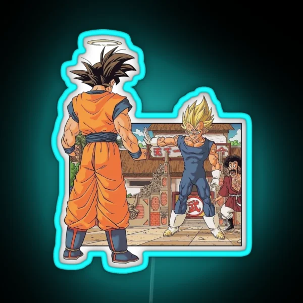DBZ Battle Scenes Goku V Vegeta RGB Neon Sign
