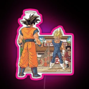 DBZ Battle Scenes Goku V Vegeta RGB Neon Sign