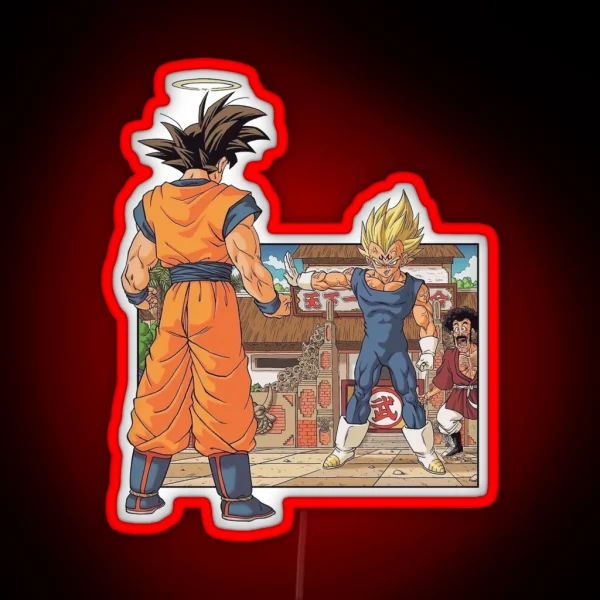 DBZ Battle Scenes Goku V Vegeta RGB Neon Sign