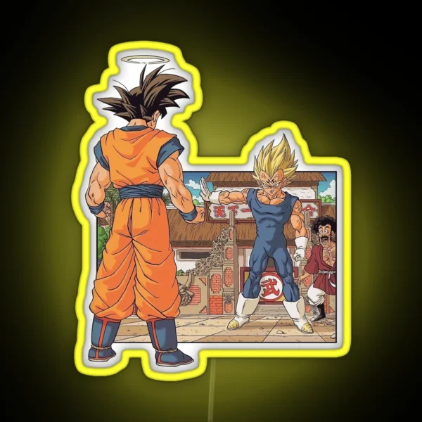 DBZ Battle Scenes Goku V Vegeta RGB Neon Sign