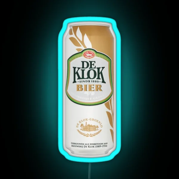 De Klok Bier Led RGB Neon Sign
