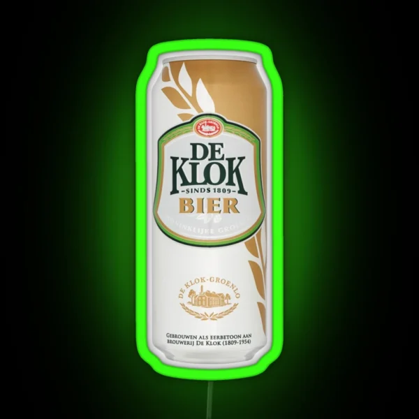 De Klok Bier Led RGB Neon Sign