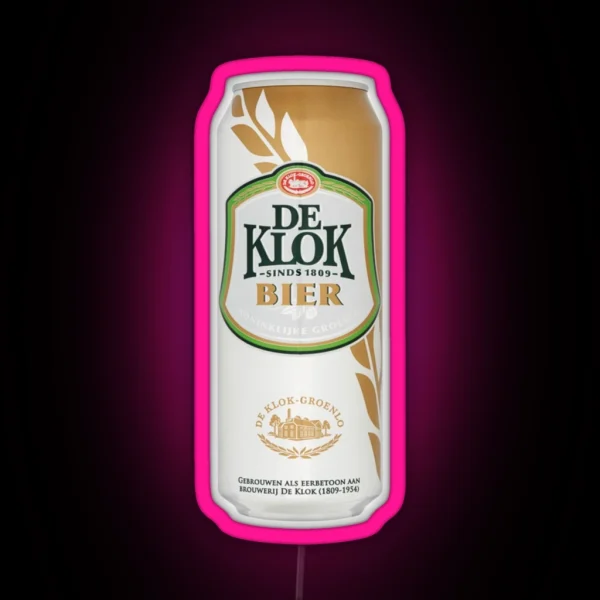 De Klok Bier Led RGB Neon Sign