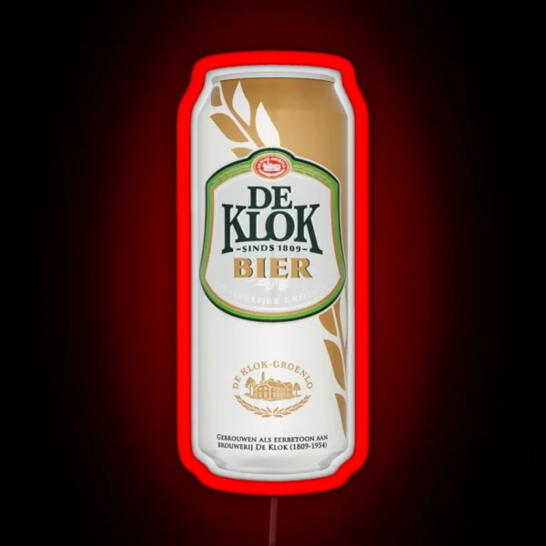 De Klok Bier Led RGB Neon Sign