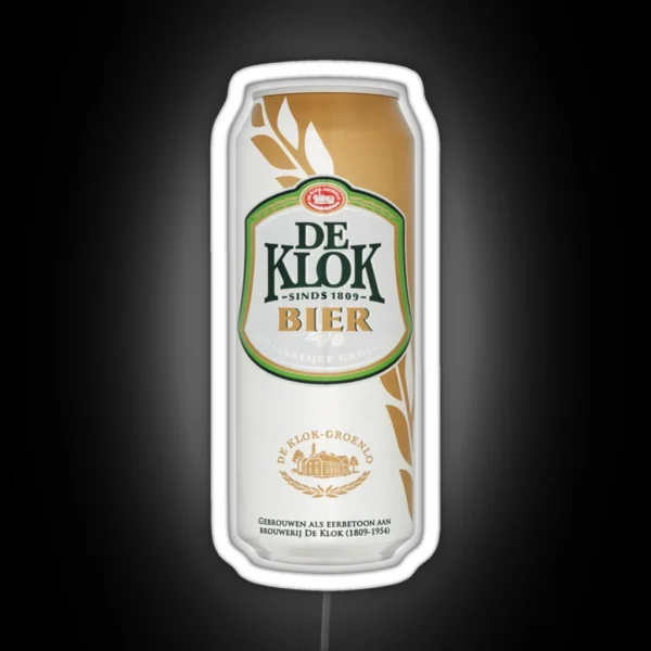 De Klok Bier Led RGB Neon Sign