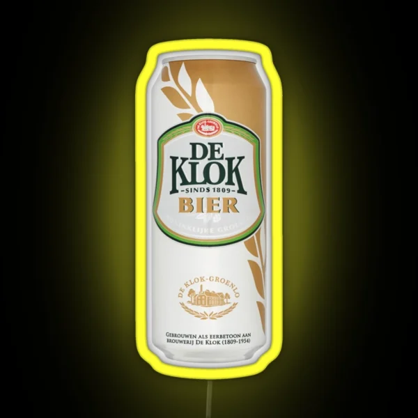 De Klok Bier Led RGB Neon Sign