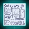Vibrant De La Porta and Cameron name neon signage decoration