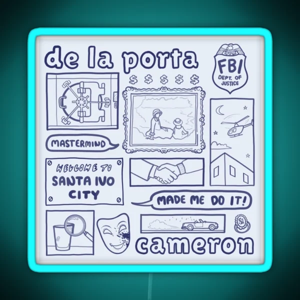 De La Porta And Cameron RGB Neon Sign