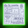 Vintage De La Porta Cameron Neon Sign with Colorful RGB Lighting