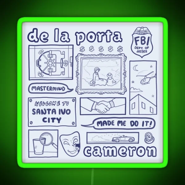 De La Porta And Cameron RGB Neon Sign