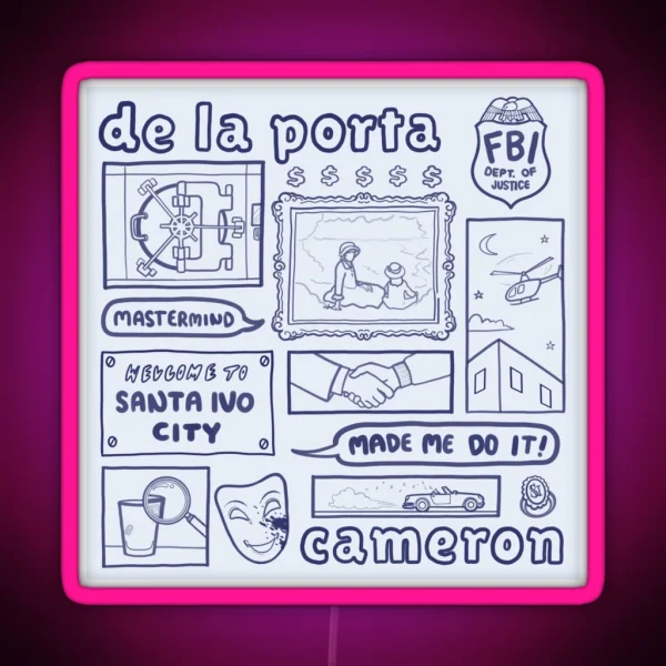 De La Porta And Cameron RGB Neon Sign