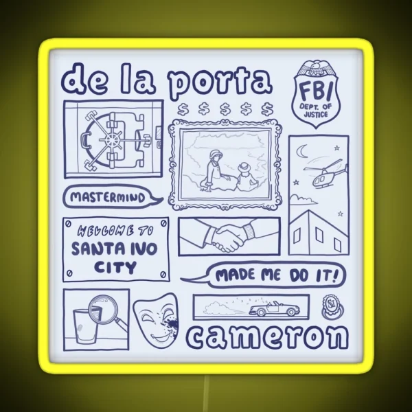 De La Porta And Cameron RGB Neon Sign