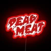 Dead Meat YouTube Channel Logo in Vibrant Neon RGB Color