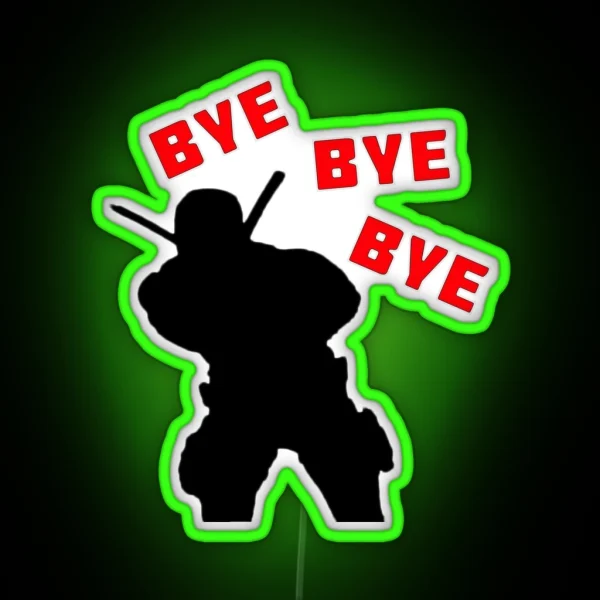 Deadpool BYE BYE BYE RGB Neon Sign