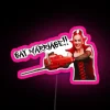 Dean channels his inner devil with vibrant, glowing signage