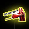 RGB Neon Sign with Dean in Devil Costume Illustration