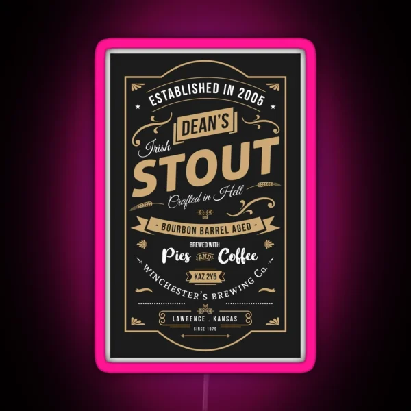 Dean S Irish Stout RGB Neon Sign