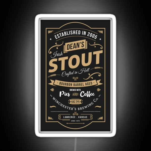 Dean S Irish Stout RGB Neon Sign