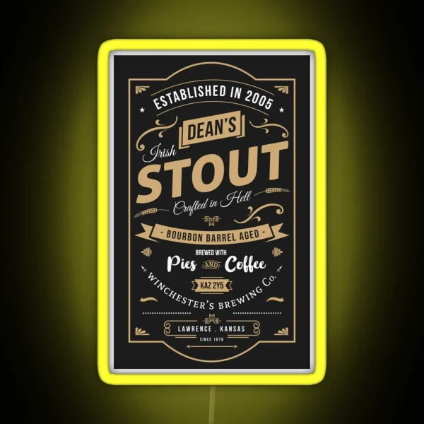 Dean S Irish Stout RGB Neon Sign