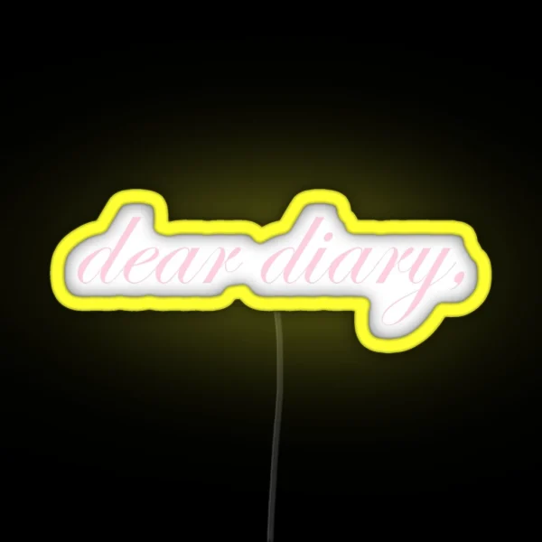 Dear Diary RGB Neon Sign