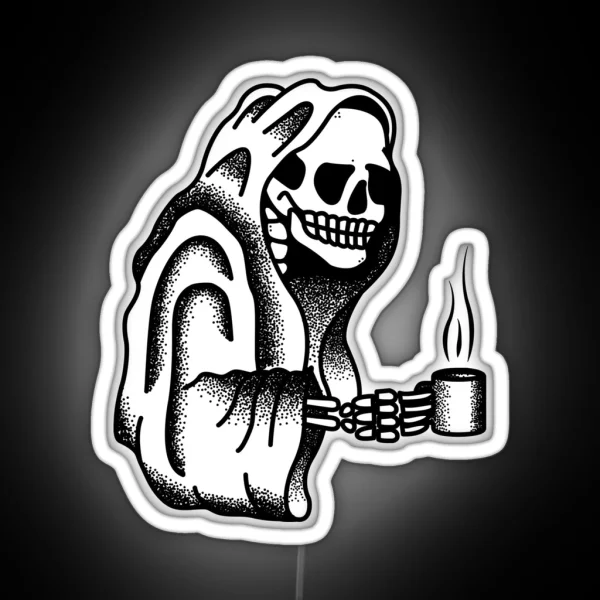 Death Before Decaf RGB Neon Sign