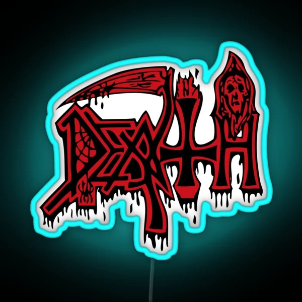 DEATH LOGO RGB Neon Sign